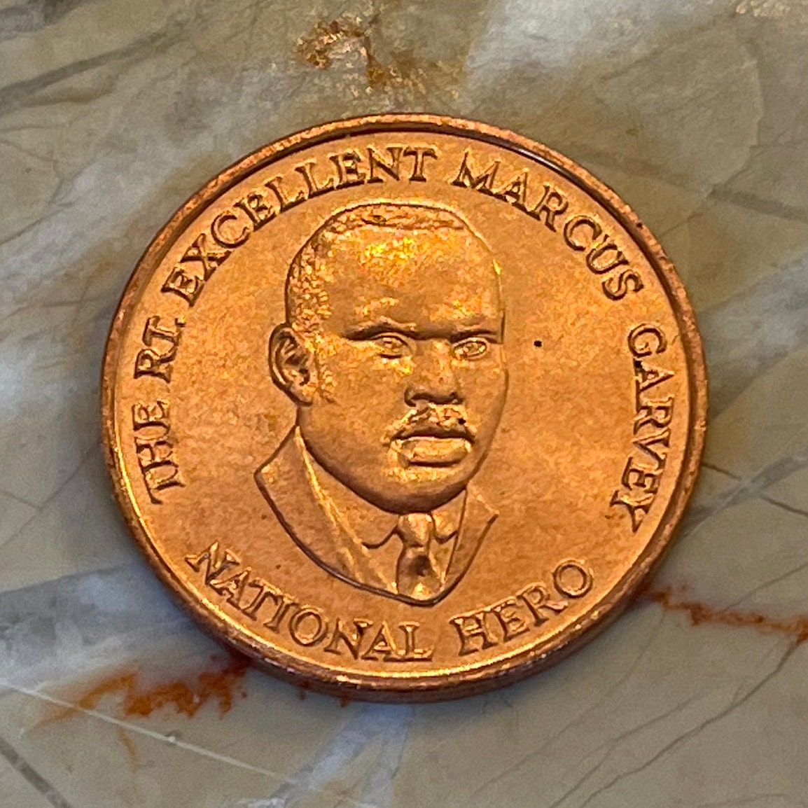 Marcus Garvey Jamaica 25 Cents Authentic Coin Money for Jewelry and Crafts Making (Pan-African) (Black Power) BLM