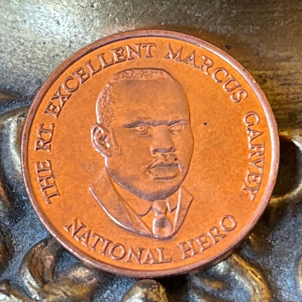 Marcus Garvey Jamaica 25 Cents Authentic Coin Money for Jewelry and Crafts Making (Pan-African) (Black Power) BLM