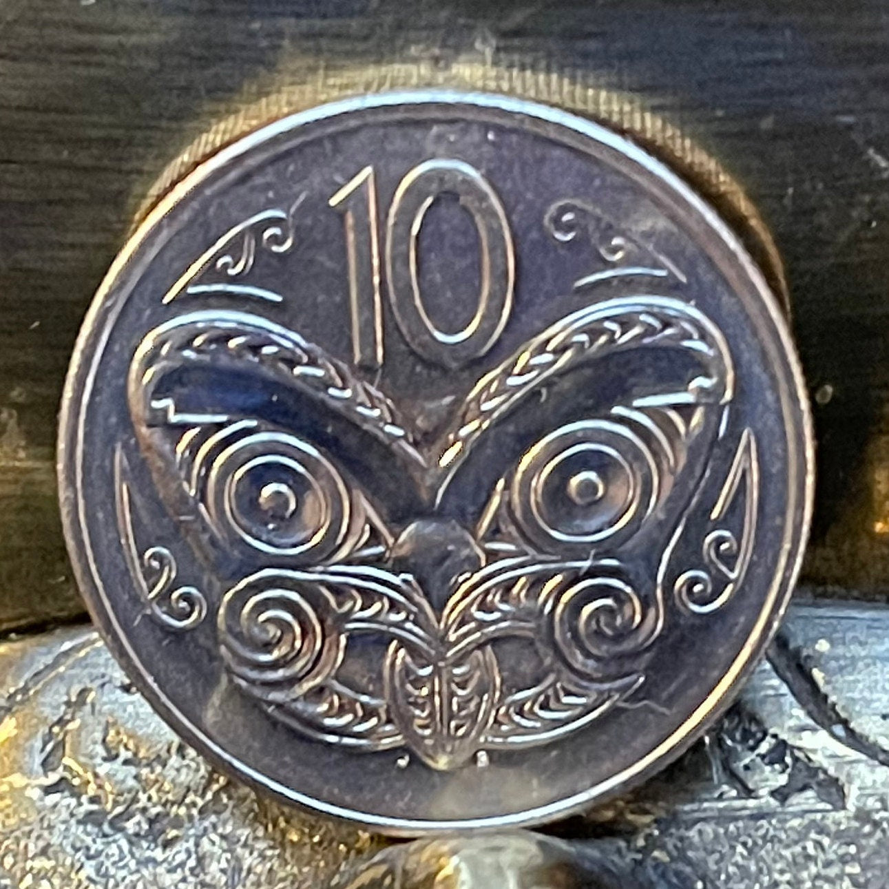 Maori Ancestor-Mask Koruru 10 Cents New Zealand Authentic Coin Money for Jewelry and Craft Making
