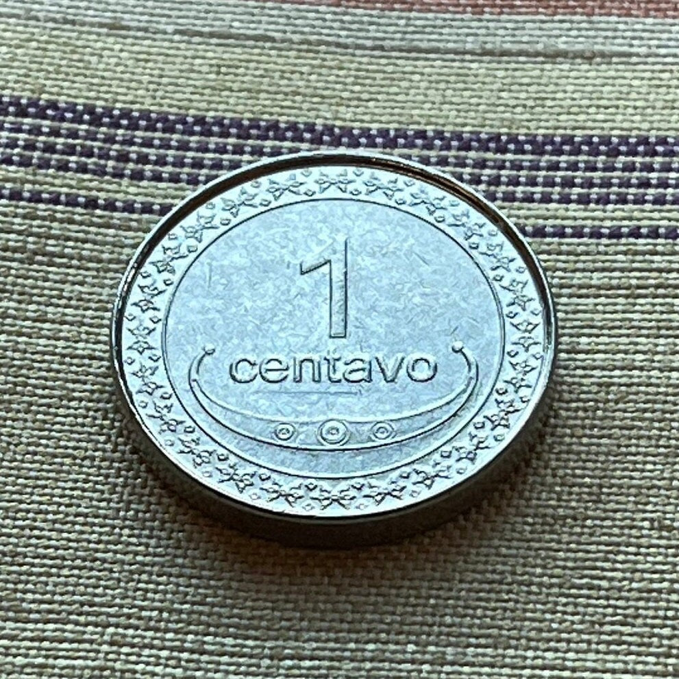 Spiral Nautilus 1 Centavo Timor Authentic Coin Money for Jewelry and Craft Making