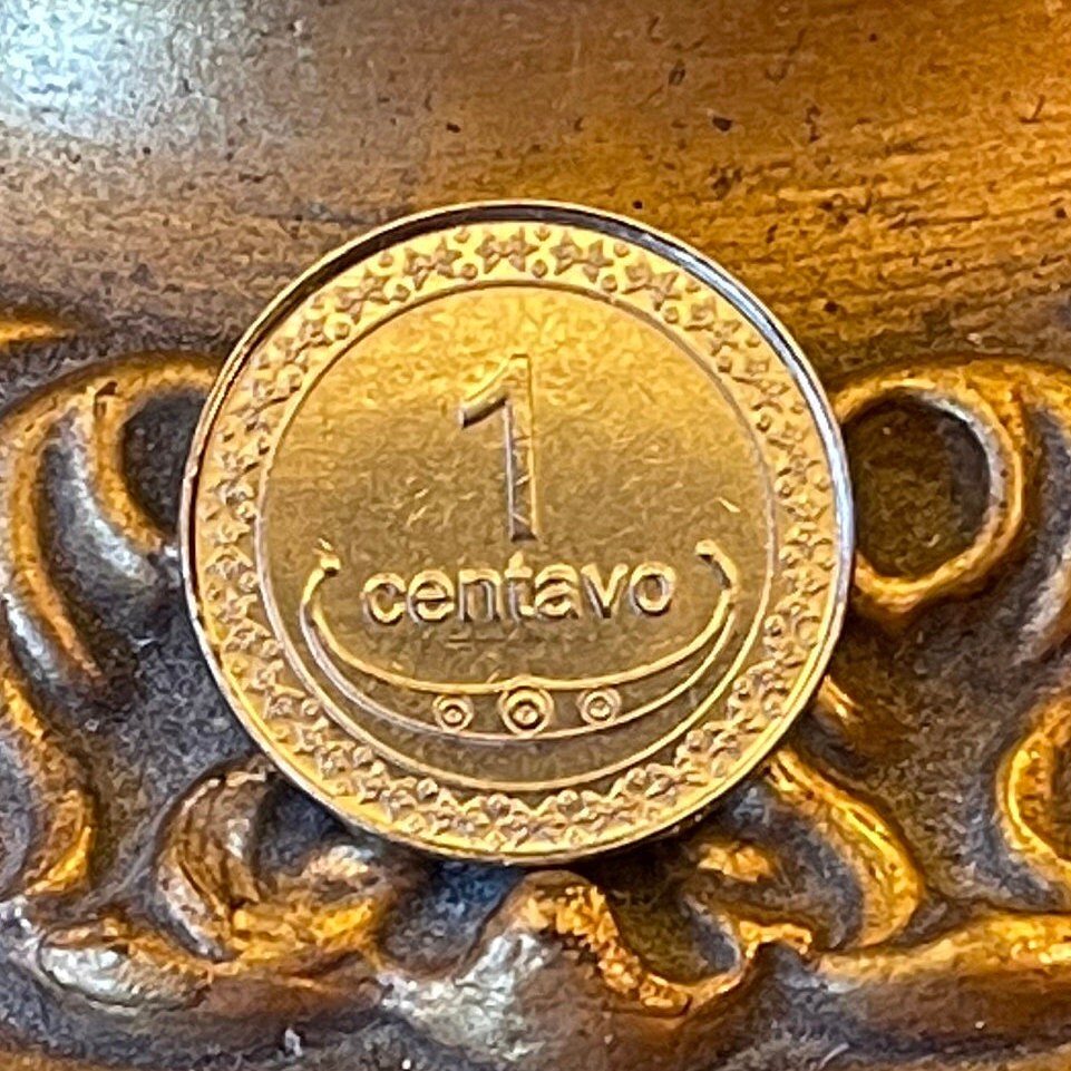 Spiral Nautilus 1 Centavo Timor Authentic Coin Money for Jewelry and Craft Making