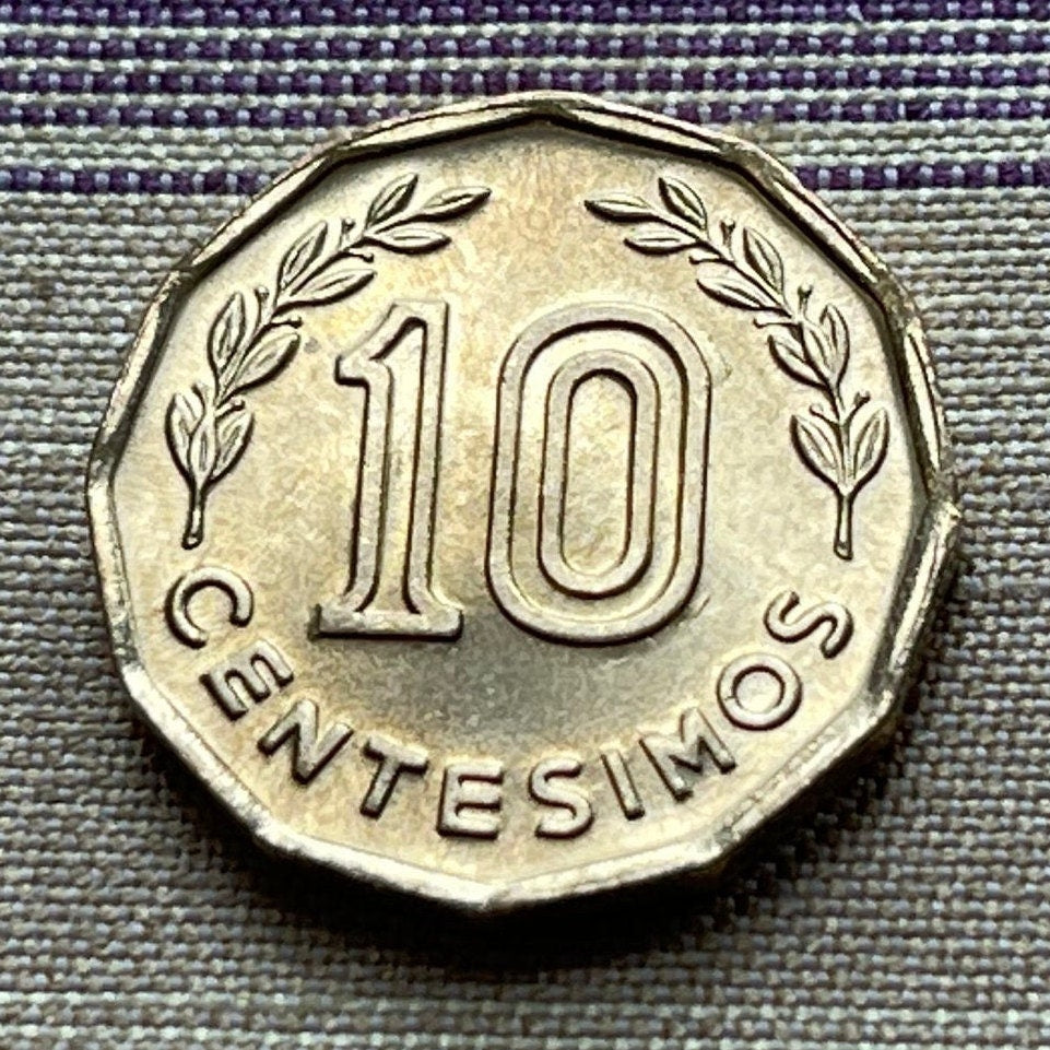 Horse of Liberty 10 Centesimos Uruguay Authentic Coin Money for Jewelry and Craft Making