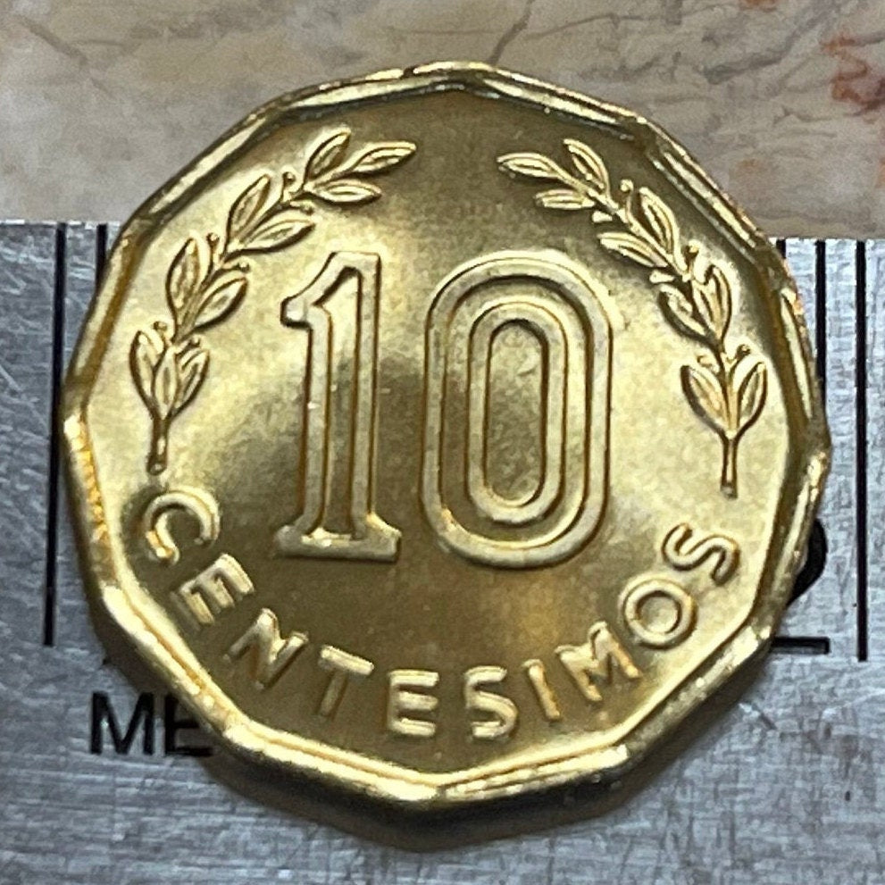 Horse of Liberty 10 Centesimos Uruguay Authentic Coin Money for Jewelry and Craft Making