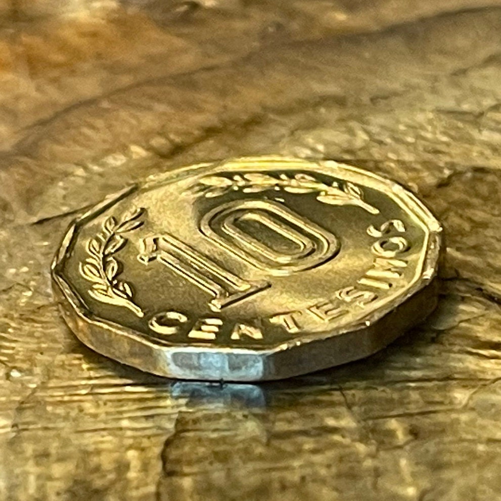 Horse of Liberty 10 Centesimos Uruguay Authentic Coin Money for Jewelry and Craft Making