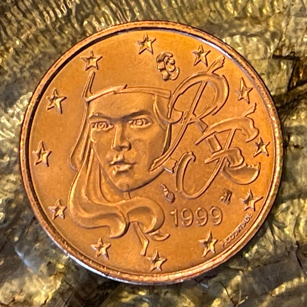 Marianne 5 Euro Cents France Authentic Coin Money for Jewelry and Craft Making