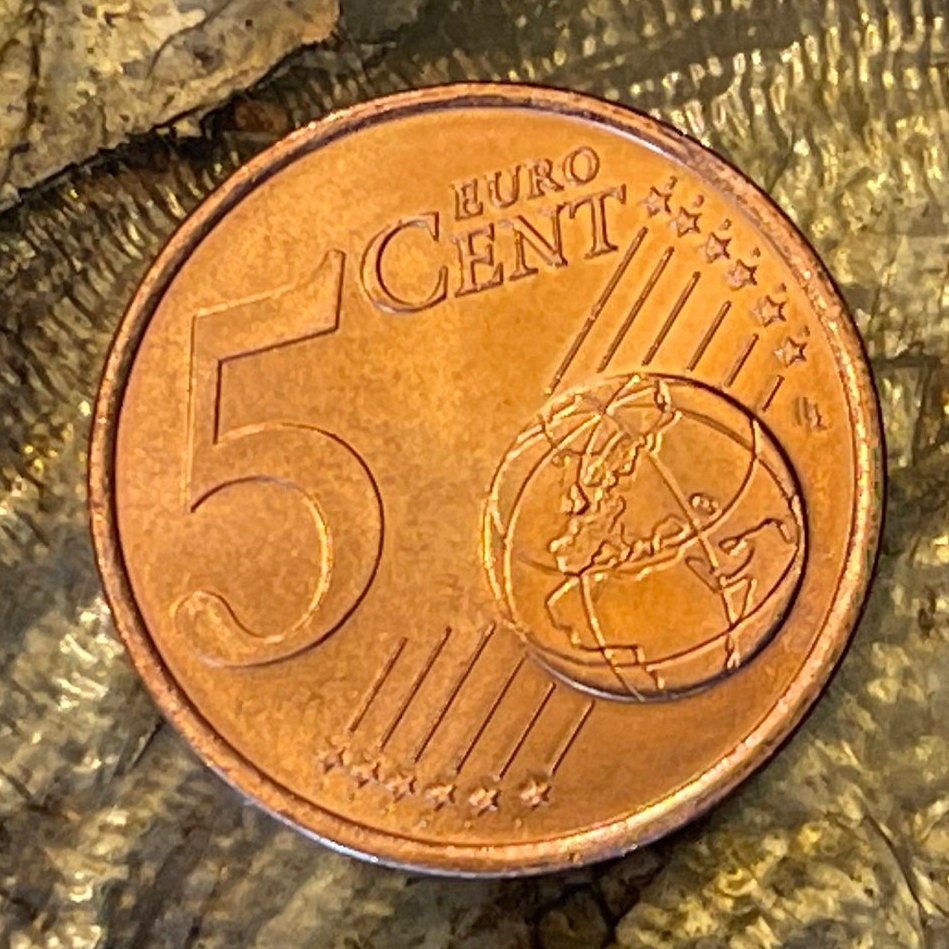 Marianne 5 Euro Cents France Authentic Coin Money for Jewelry and Craft Making