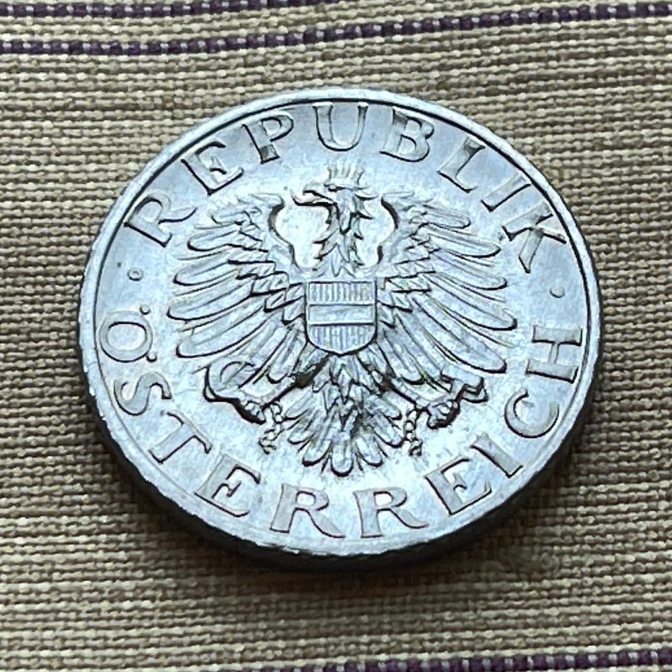Eagle 5 Groschen Austria Authentic Coin Money for Jewelry and Craft Making