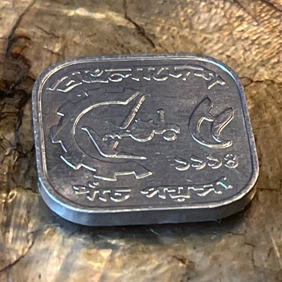 Water Lily 5 Poisha Bangladesh Authentic Coin Money for Jewelry and Craft Making (Lotus) (Blue Lotus) (Star Lotus)