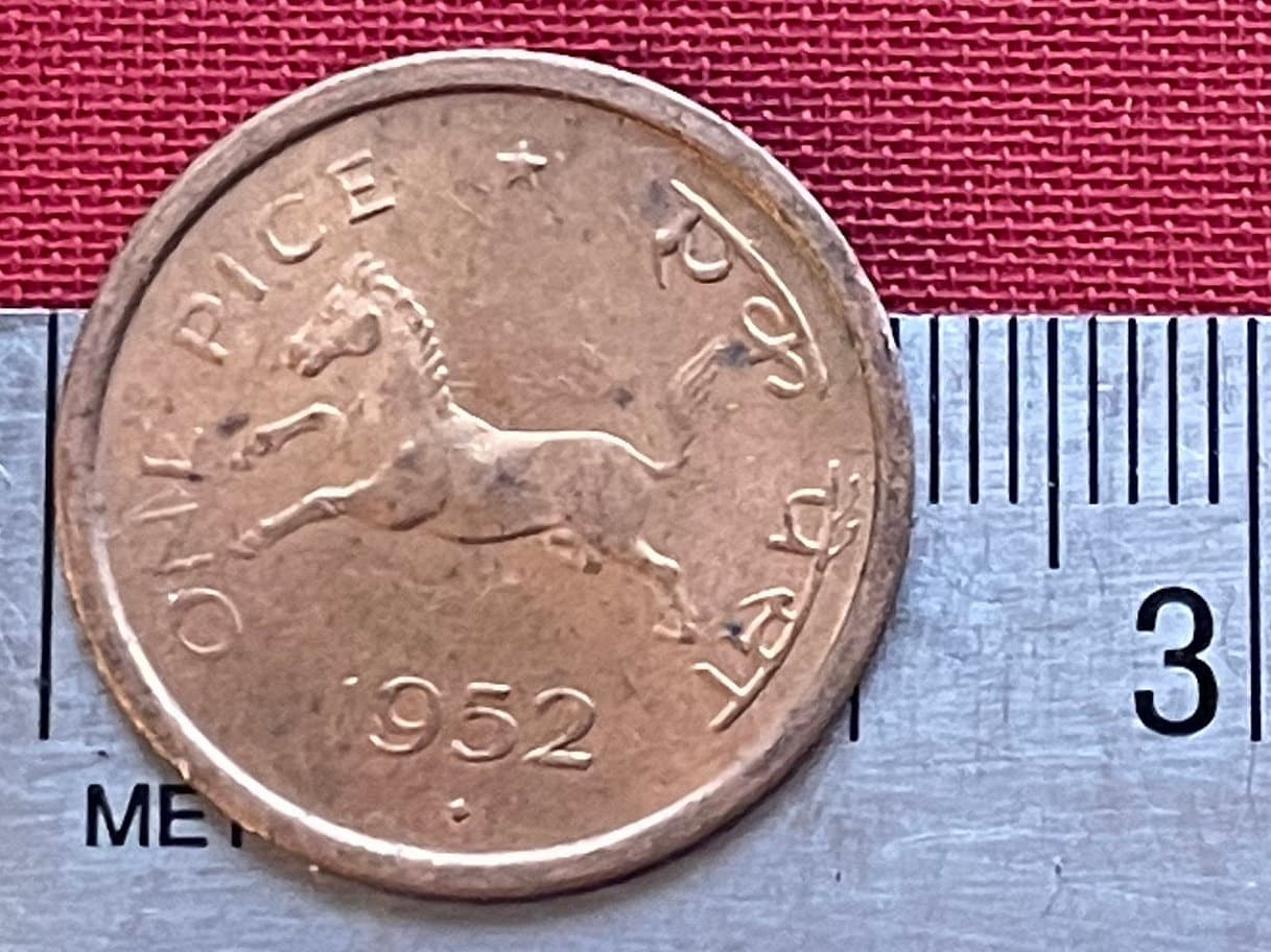 Manipuri Pony & Ashoka Capitol 1 Pice India Authentic Coin Money for Jewelry and Craft Making (Horse) (Polo Pony)