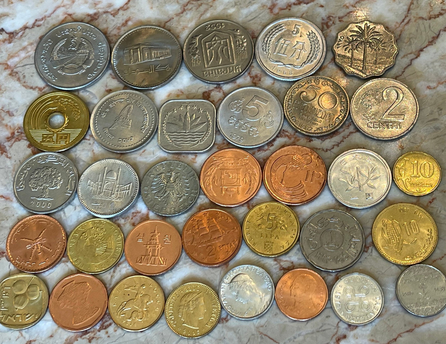 Guessing Game Set of 33 Coins: Challenge Friends to be Fastest to Identify 33 Hard-to-Read Coins, through Speedy Smart-Phone Research