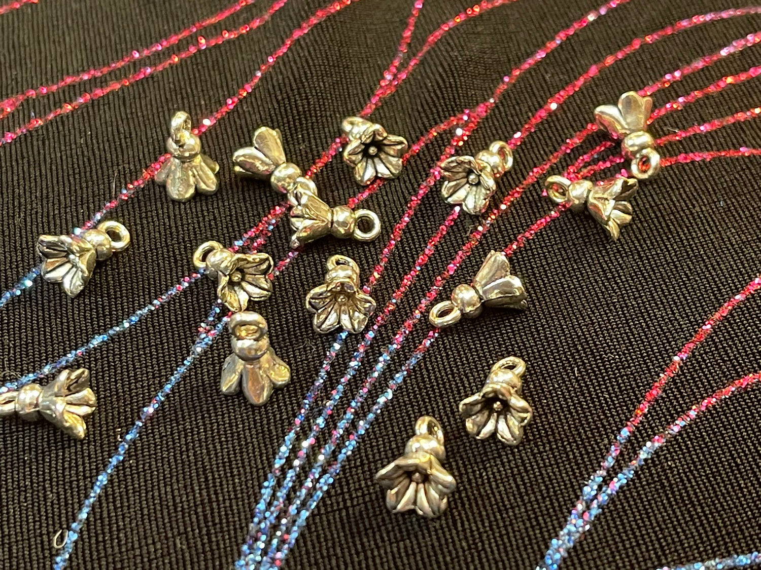 Bee, Butterfly & Blossom PREMIUM Assortment–Lot of 15 charms–gold and silver plated–flowers, hummingbird, dragonfly, bee (Tierracast garden)