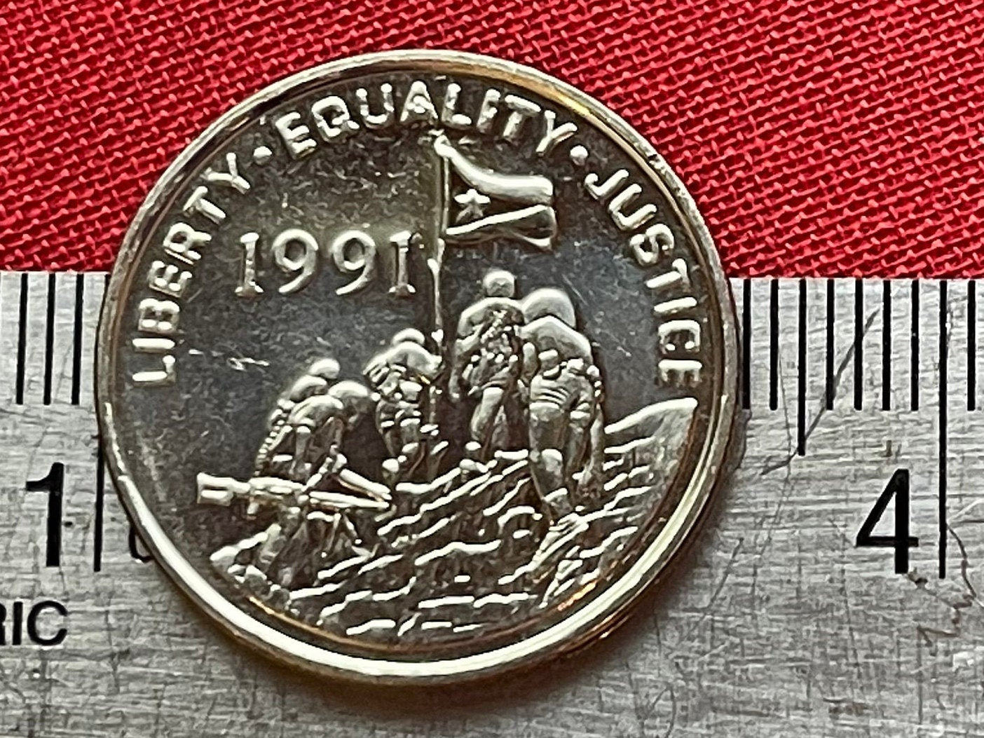 Grévy's Zebra 25 Cents Eritrea Authentic Coin Money for Jewelry and Craft Making (Liberty Equality Justice)