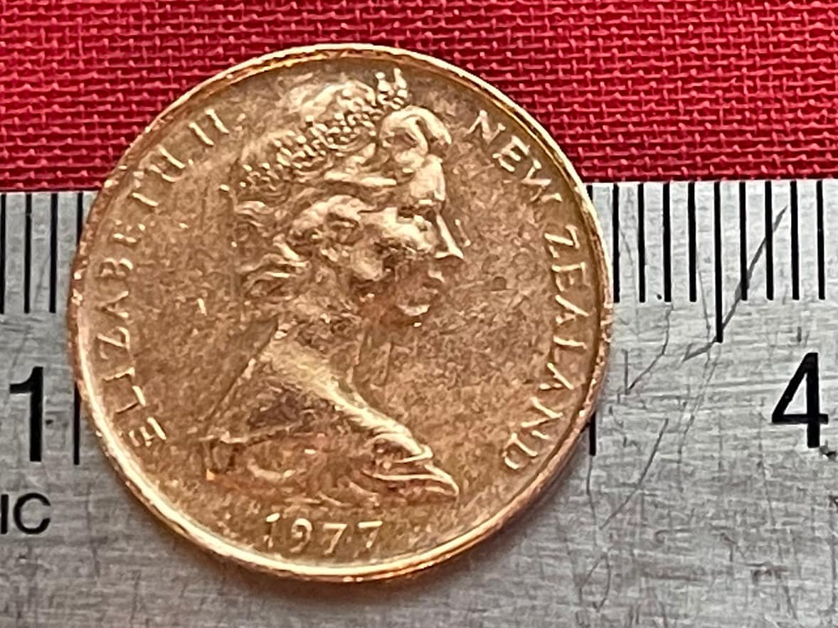 Kowhai Flowers 2 Cents New Zealand Authentic Coin Money for Jewelry and Craft Making