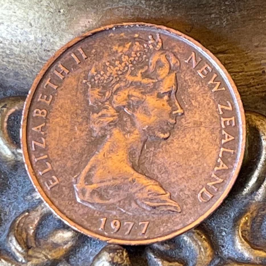 Kowhai Flowers 2 Cents New Zealand Authentic Coin Money for Jewelry and Craft Making