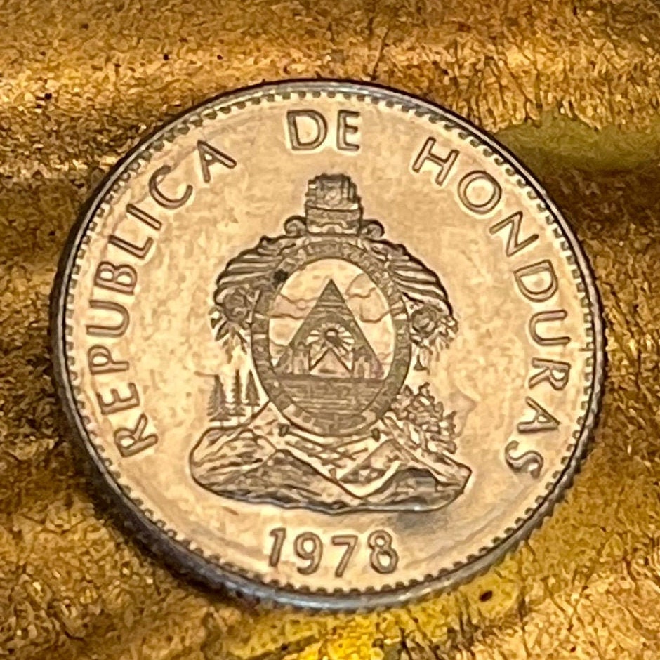 Chief Lempira 20 Centavos Honduras Authentic Coin Money for Jewelry and Craft Making