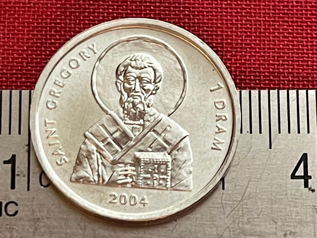 Saint Gregory the Illuminator 1 Dram Nagorno Karabakh Authentic Coin Money for Jewelry and Craft Making