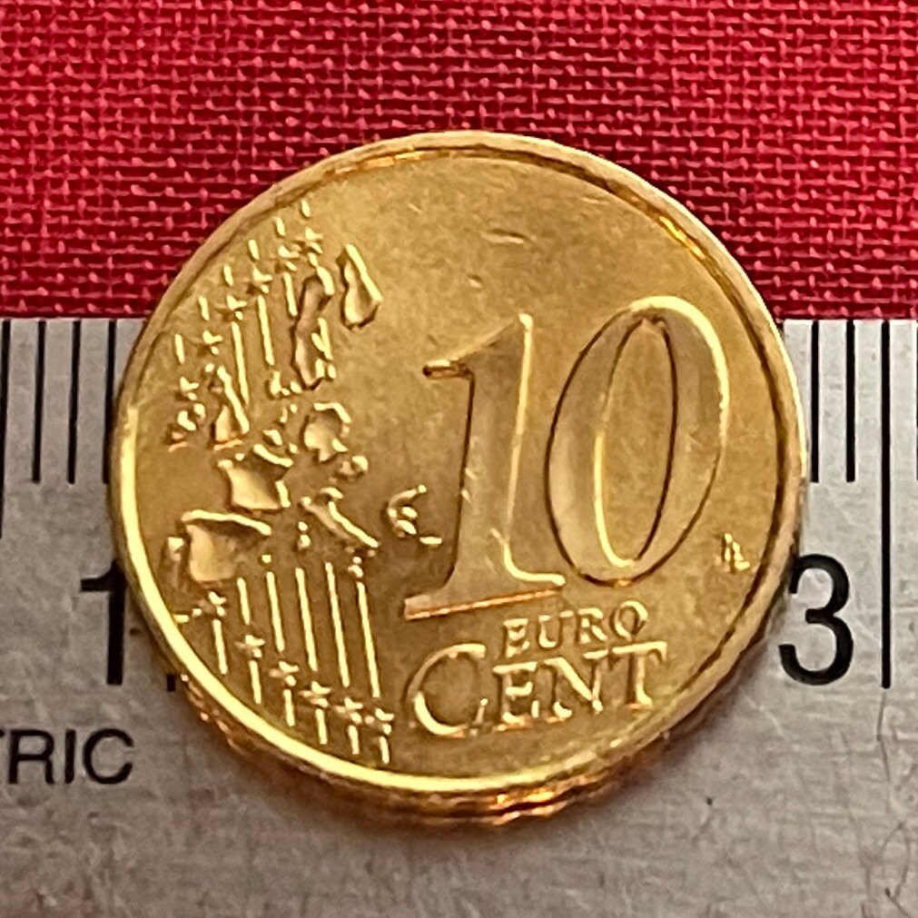Marianne the Sower 10 Euro Cents Authentic Coin Money for Jewelry and Craft Making (La Semeuse)