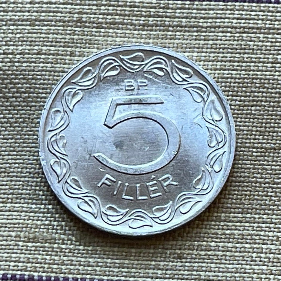 Maiden with Párta Headdress 5 Filler Hungary Authentic Coin Money for Jewelry and Craft Making
