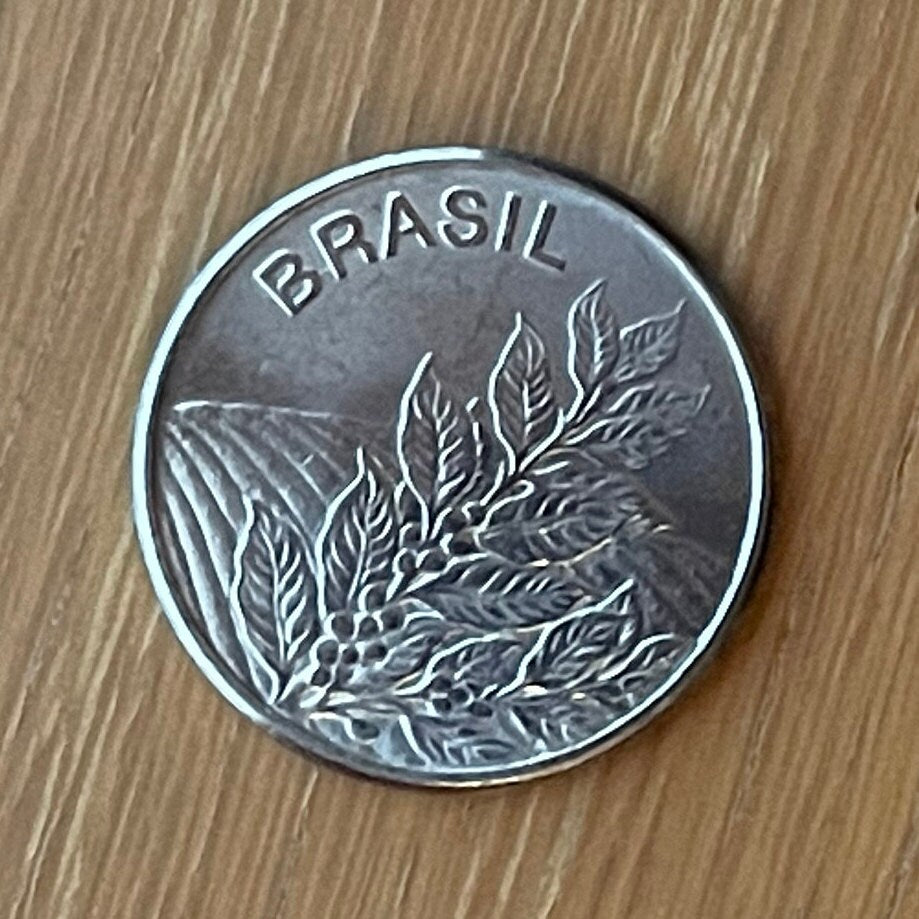 Coffee Beans 5 Crucieros Brazil Authentic Coin Money for Jewelry and Craft Making (Coffee Plant) (Plantation) (Java) (Coffee Addict)