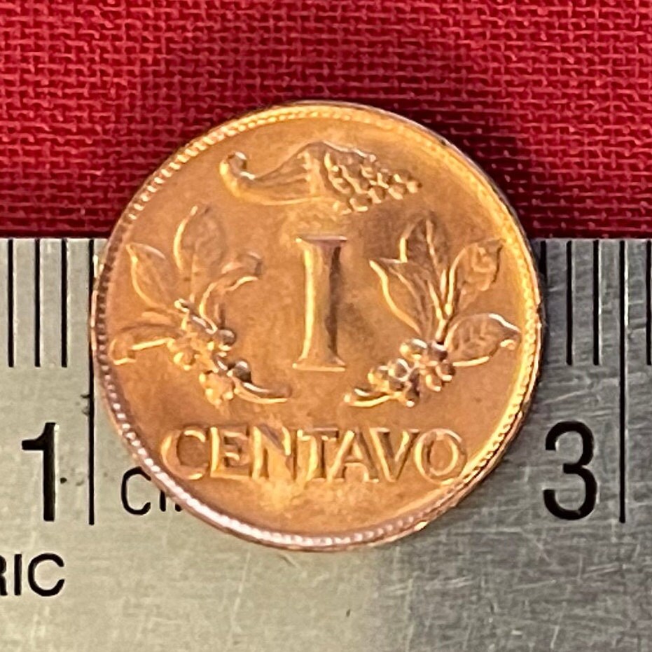 Coffee Beans & Liberty Cap 1 Centavo Columbia Authentic Coin Money for Jewelry and Craft Making (Cornucopia) (Coffee Plants)