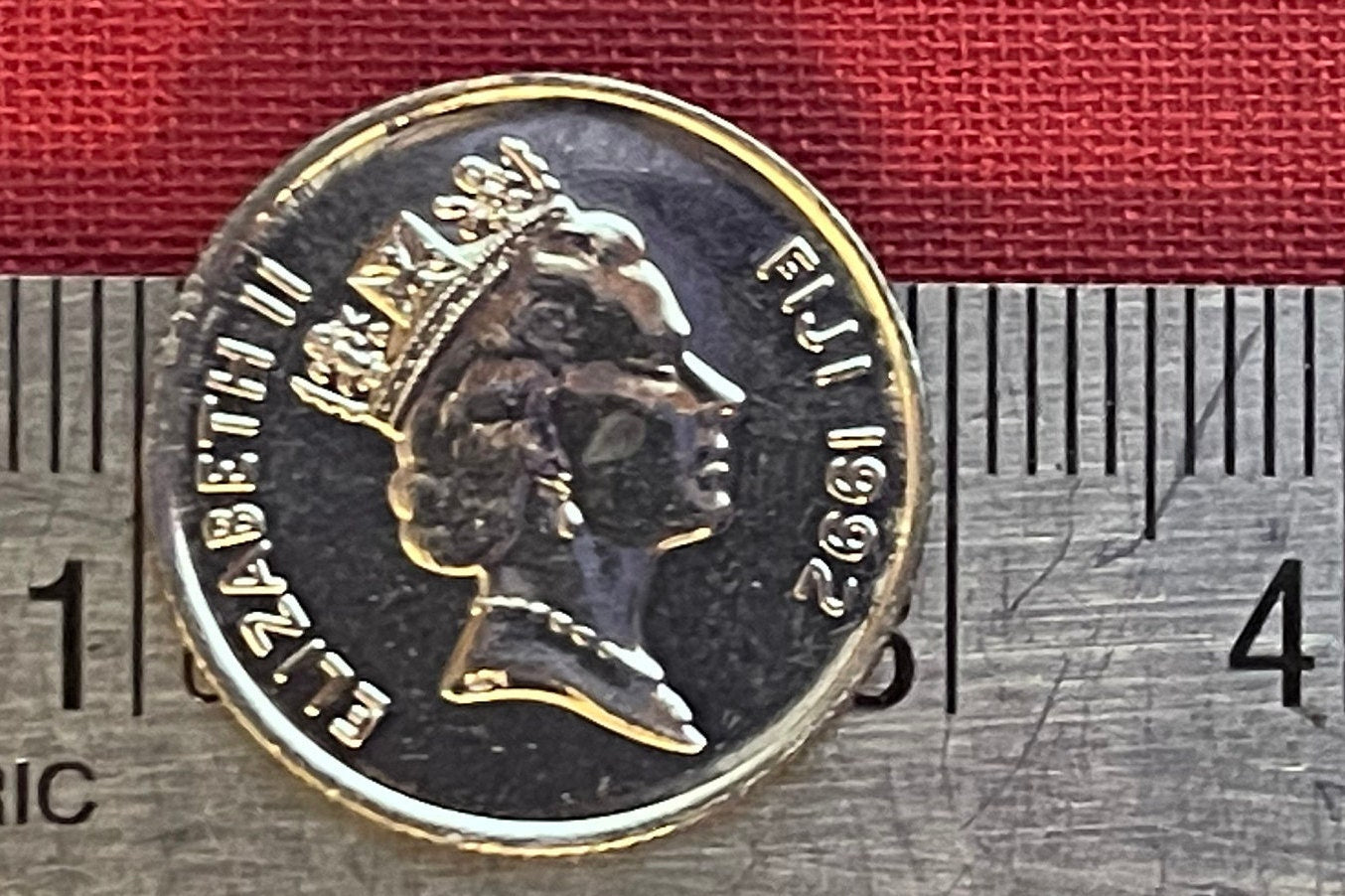 Lali Drum 5 Cents Fiji Authentic Coin Money for Jewelry and Craftmaking (Wooden Slit Drum)
