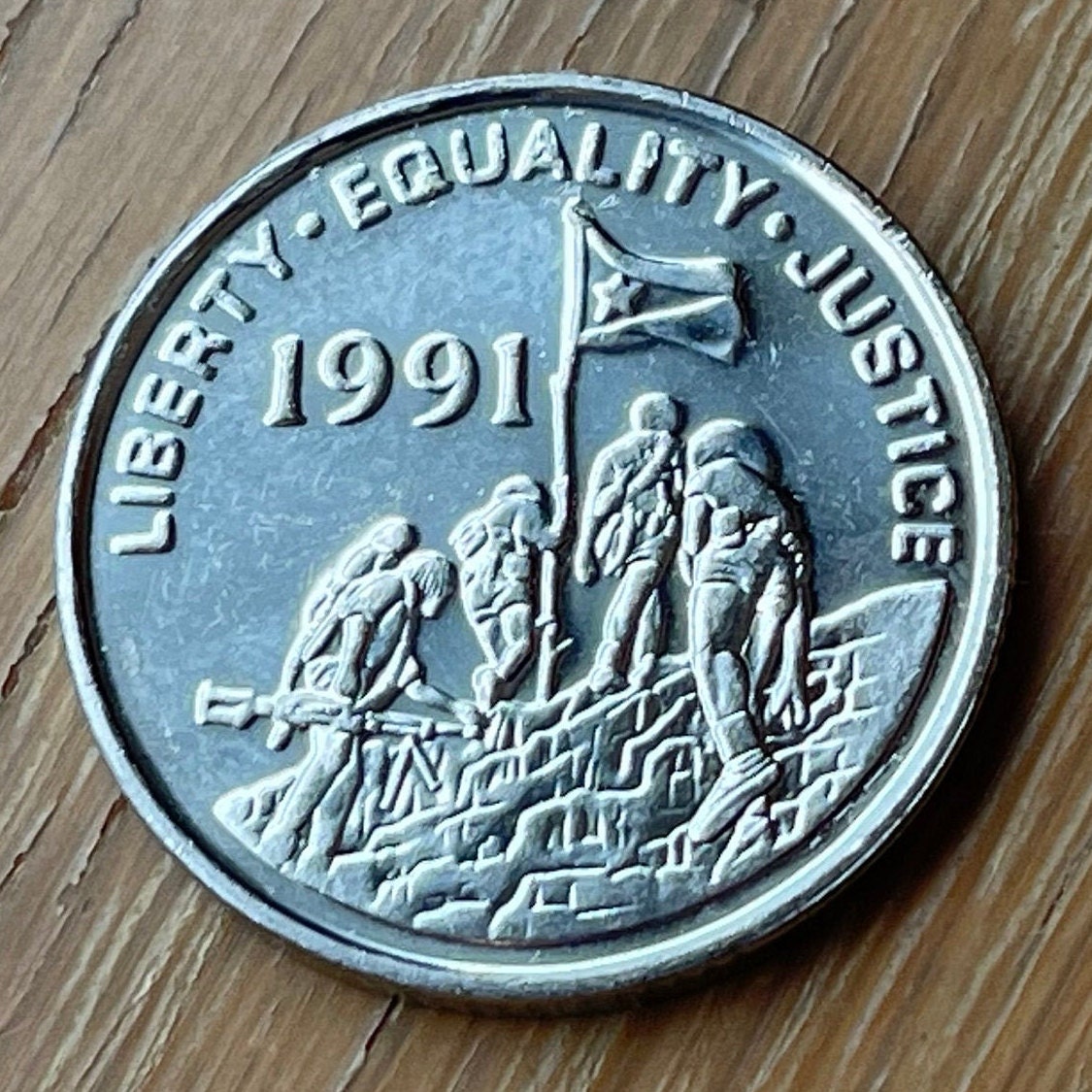 Grévy's Zebra 25 Cents Eritrea Authentic Coin Money for Jewelry and Craft Making (Liberty Equality Justice)