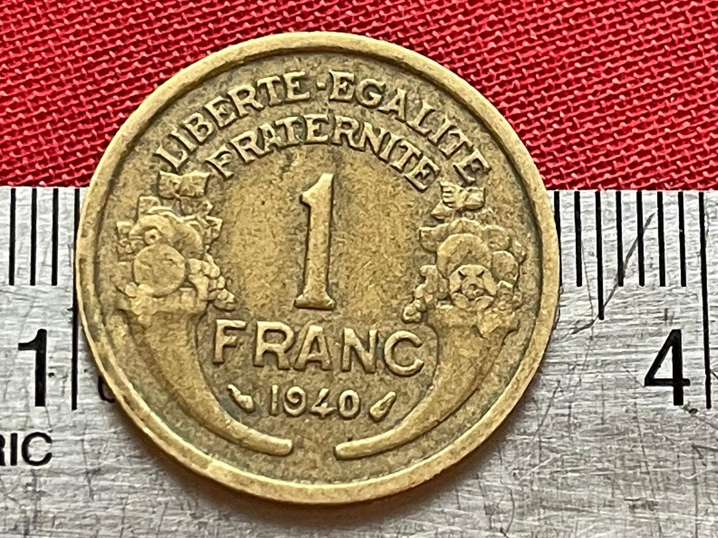 Marianne 1 Franc & Liberté, Égalité, Fraternité France Authentic Coin Money for Jewelry (Liberty Equality Brotherhood) (Third Republic)