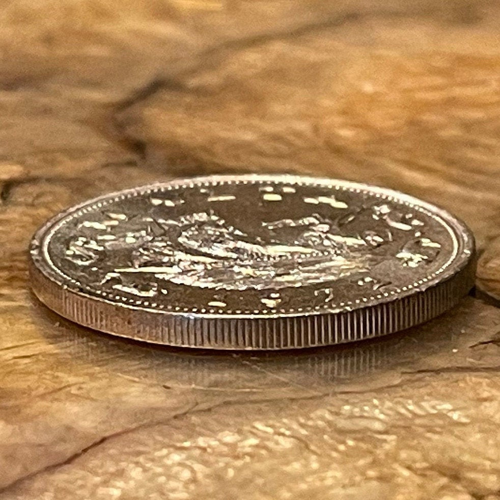 Barge of the Grand Master with Dolphins 10 Cents Malta Authentic Coin Money for Jewelry and Crafts (Knights Templar) (Order of Saint John)