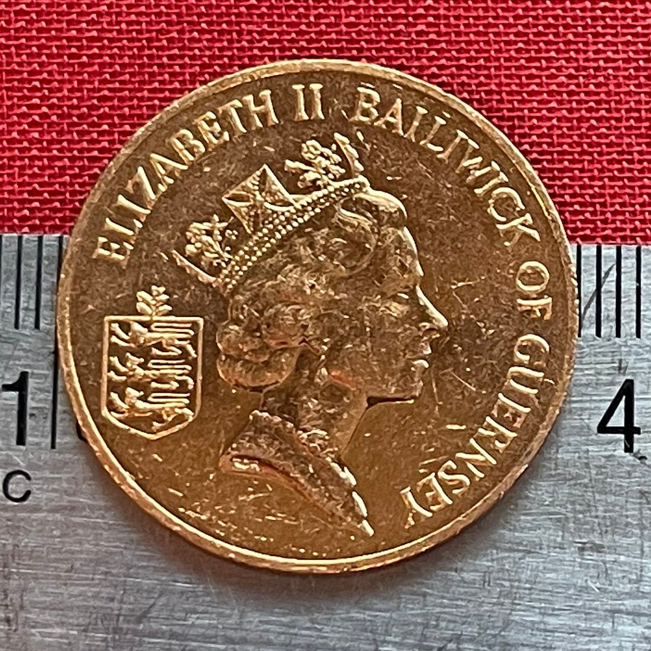 Guernsey Cows 2 Pence Bailiwick of Guernsey Authentic Coin Money for Jewelry and Craft Making