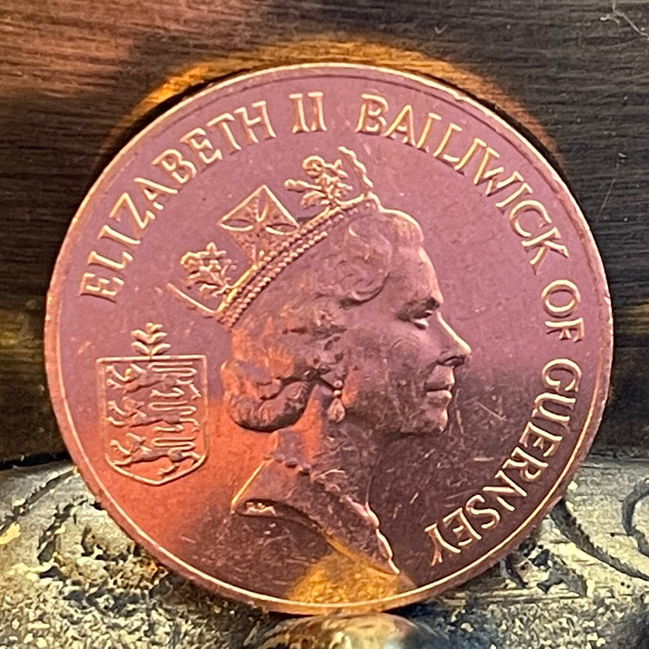 Guernsey Cows 2 Pence Bailiwick of Guernsey Authentic Coin Money for Jewelry and Craft Making