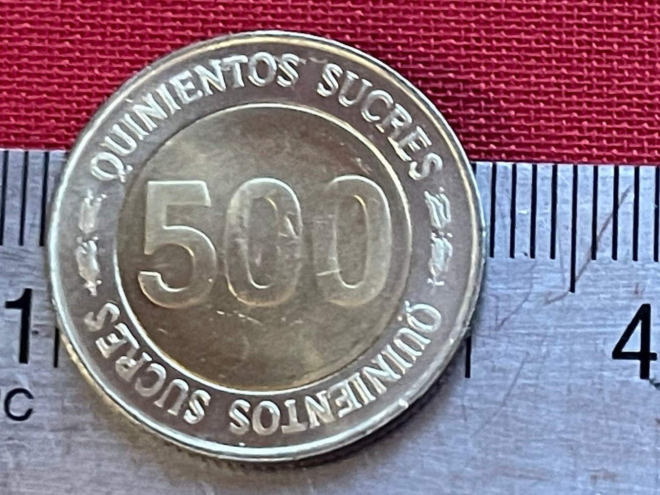 Doctor Isidro Ayora President of Ecuador Bi-Metallic 500 Sucres Authentic Coin Money for Jewelry and Craft-Making