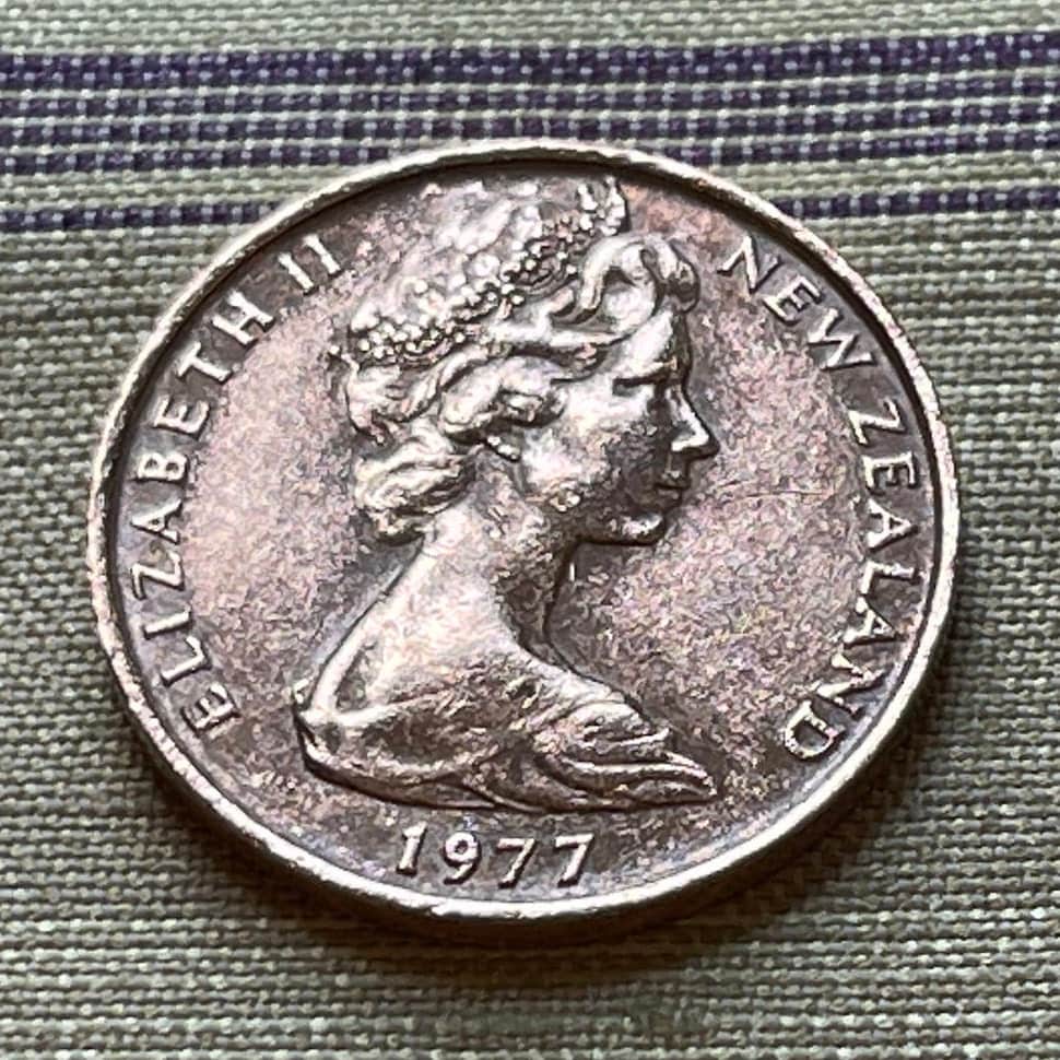 Kowhai Flowers 2 Cents New Zealand Authentic Coin Money for Jewelry and Craft Making