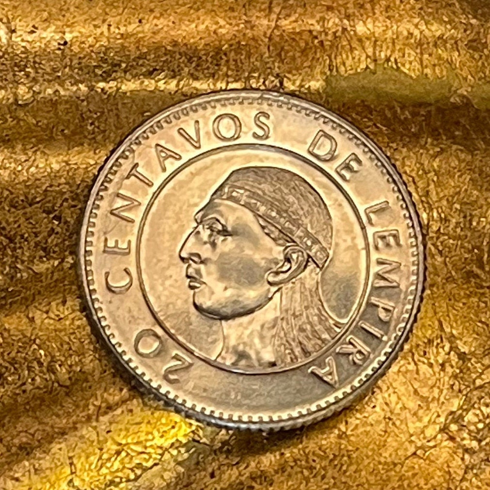 Chief Lempira 20 Centavos Honduras Authentic Coin Money for Jewelry and Craft Making