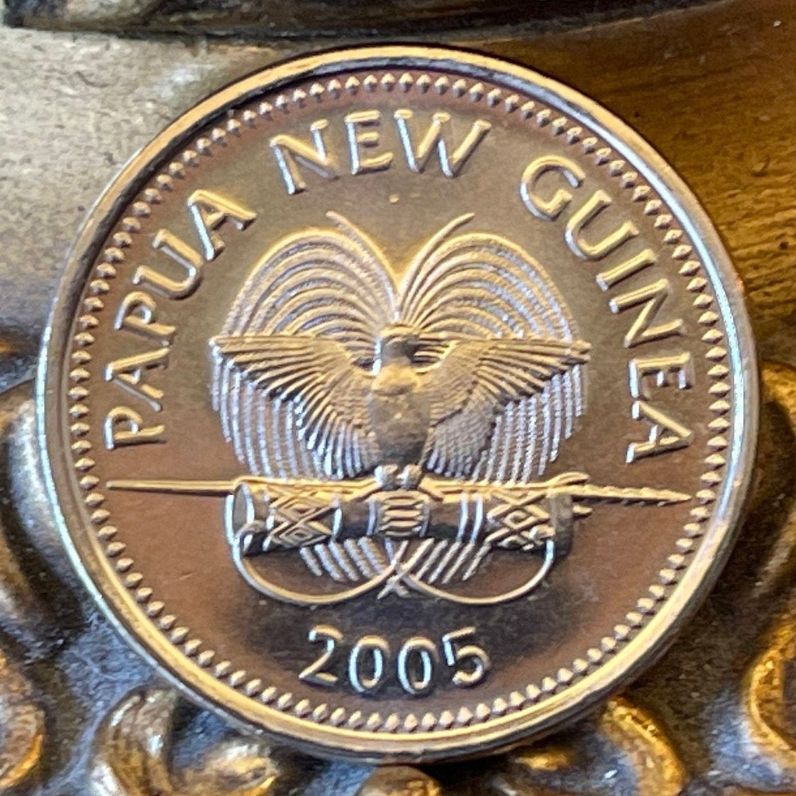 Common Spotted Cuscus & Bird of Paradise 10 Toea Papua New Guinea Authentic Coin Money for Jewelry and Craft Making