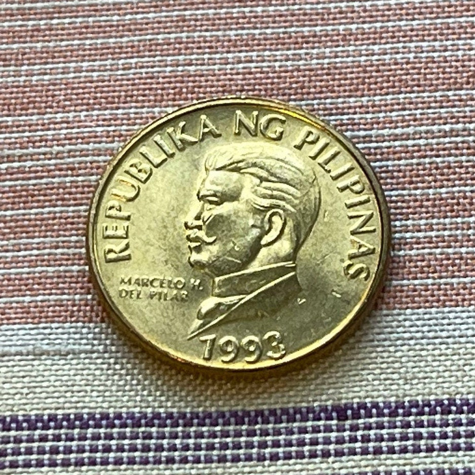 Monkey-Eating Eagle & Plaridel 50 Sentimo Philippines Authentic Coin Money for Jewelry and Craft Making (Marcelo H. del Pilar)