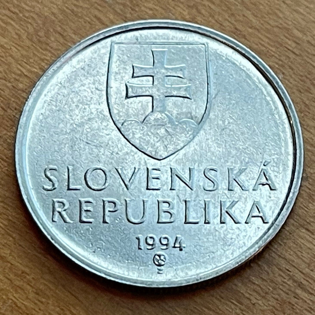 King Biatec on Horse 5 Korun Slovak Republic Authentic Coin Money for Jewelry and Craft Making (Celts) (Celtic Coin)