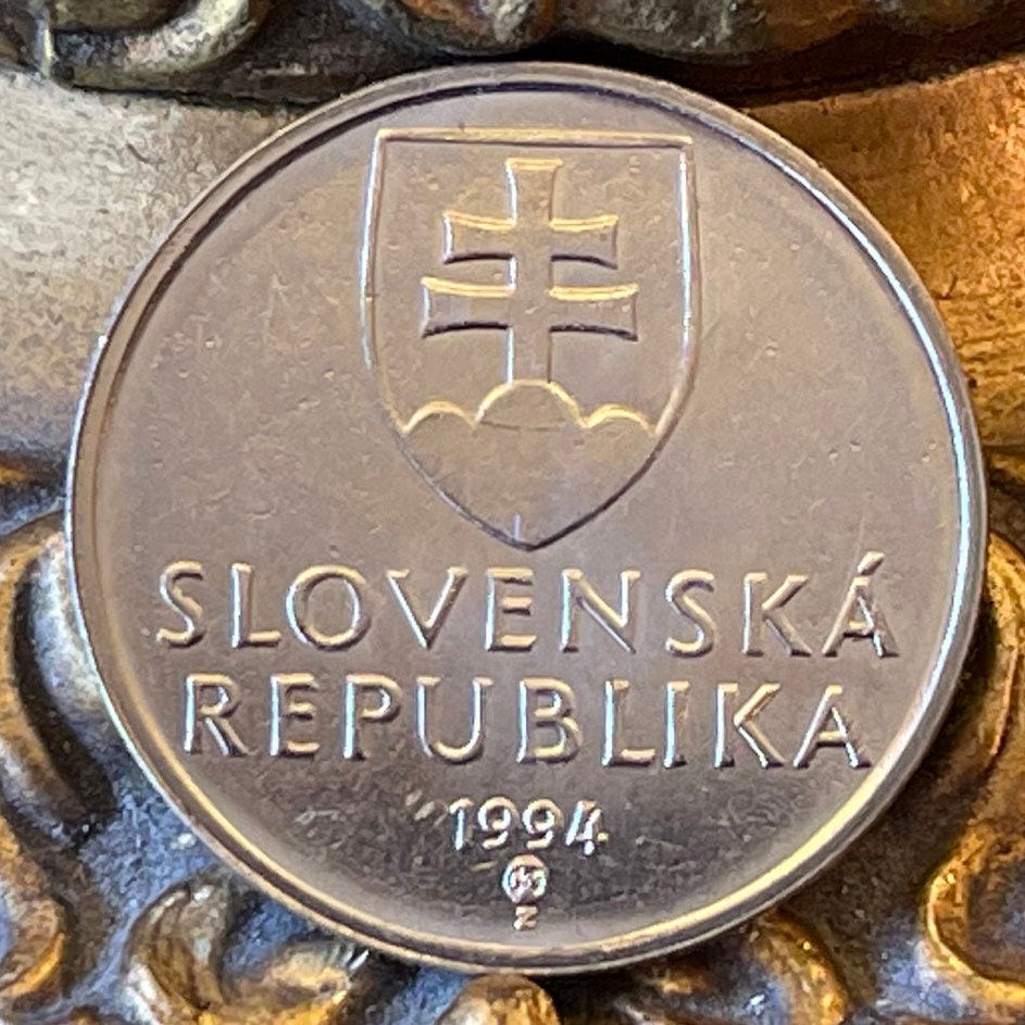 King Biatec on Horse 5 Korun Slovak Republic Authentic Coin Money for Jewelry and Craft Making (Celts) (Celtic Coin)