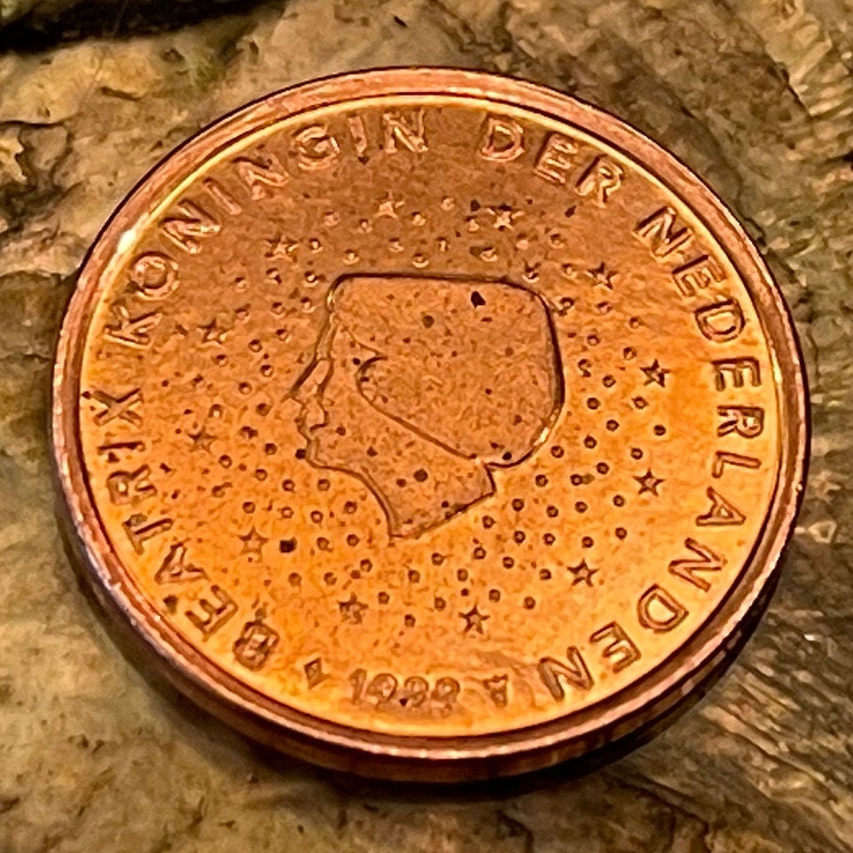 Queen Beatrix 5 Euro Cents Netherlands Authentic Coin Money for Jewelry and Craft Making
