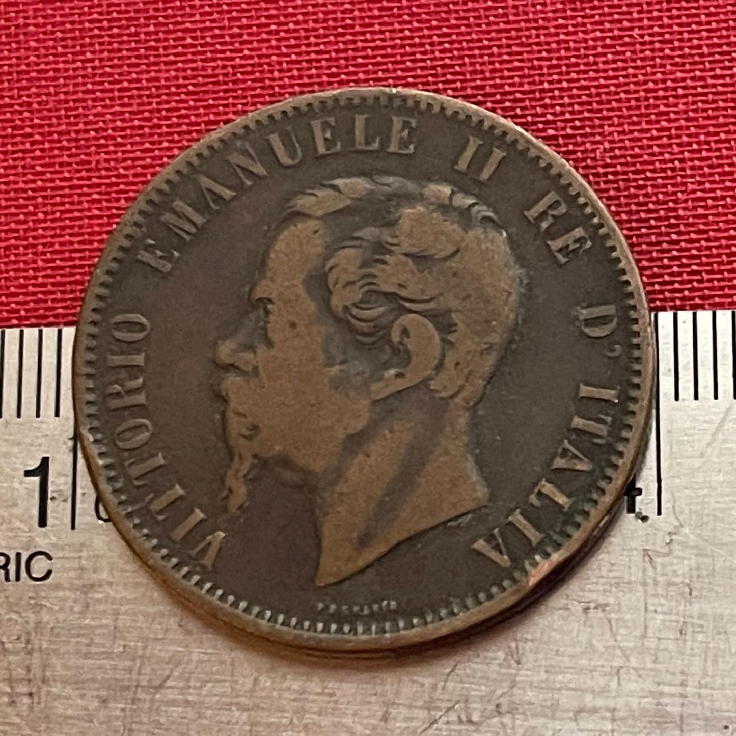 First King of Italy Victor Emmanuel 10 Centesimi Italy Authentic Coin Money for Jewelry and Craft Making