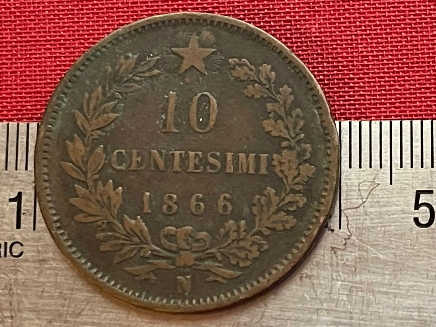 First King of Italy Victor Emmanuel 10 Centesimi Italy Authentic Coin Money for Jewelry and Craft Making