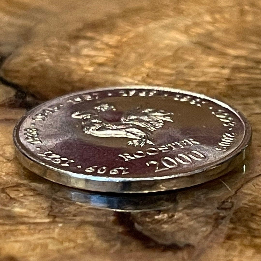 Year of the Rooster Chinese Zodiac 10 Shillings Somalia Authentic Coin Money for Jewelry and Craft Making (2000)