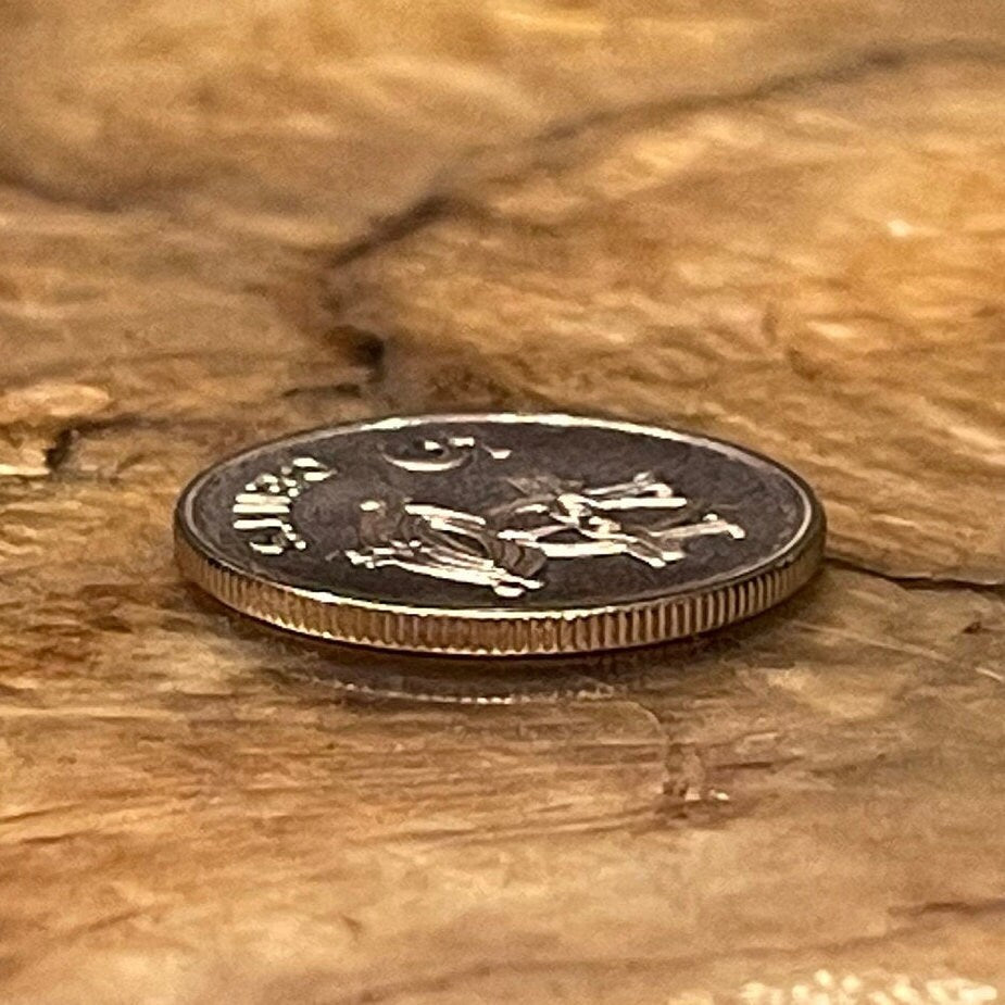Spirit Funerary Mask 5 Cents Solomon Islands Authentic Coin Money for Jewelry and Craft Making (Headhunters) (Elongated Earlobes)