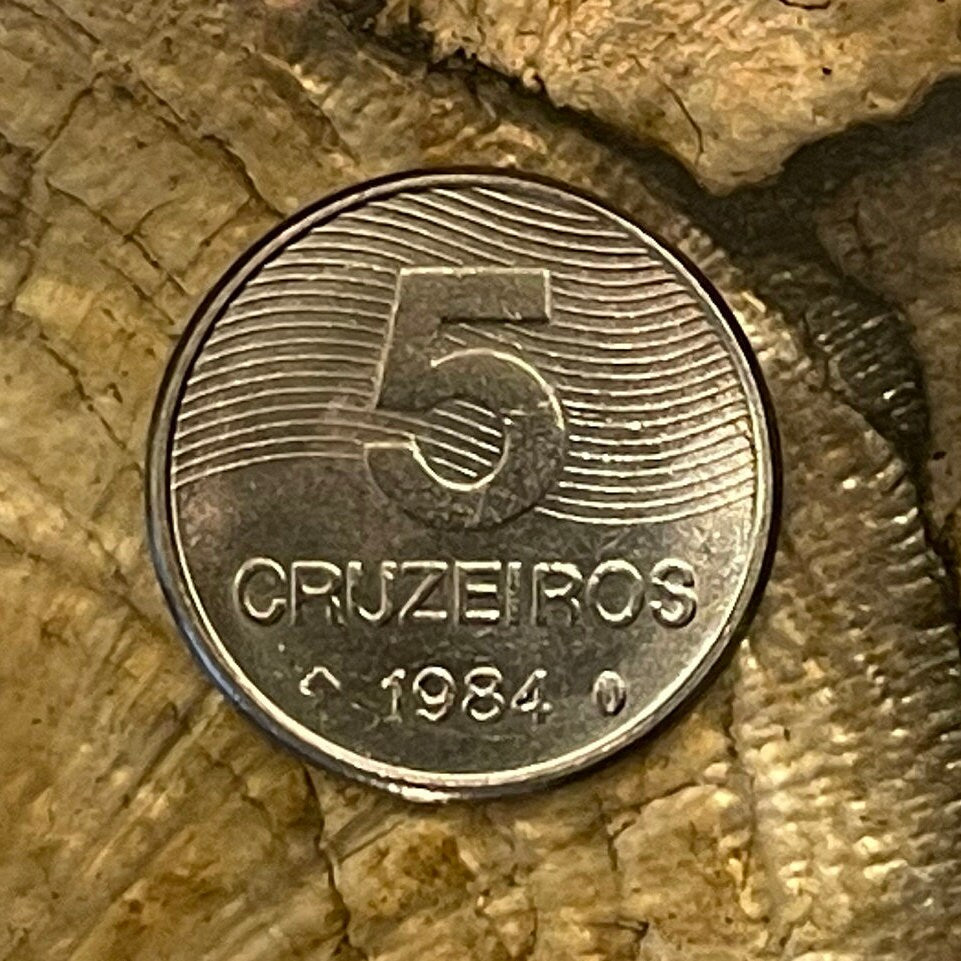 Coffee Beans 5 Crucieros Brazil Authentic Coin Money for Jewelry and Craft Making (Coffee Plant) (Plantation) (Java) (Coffee Addict)