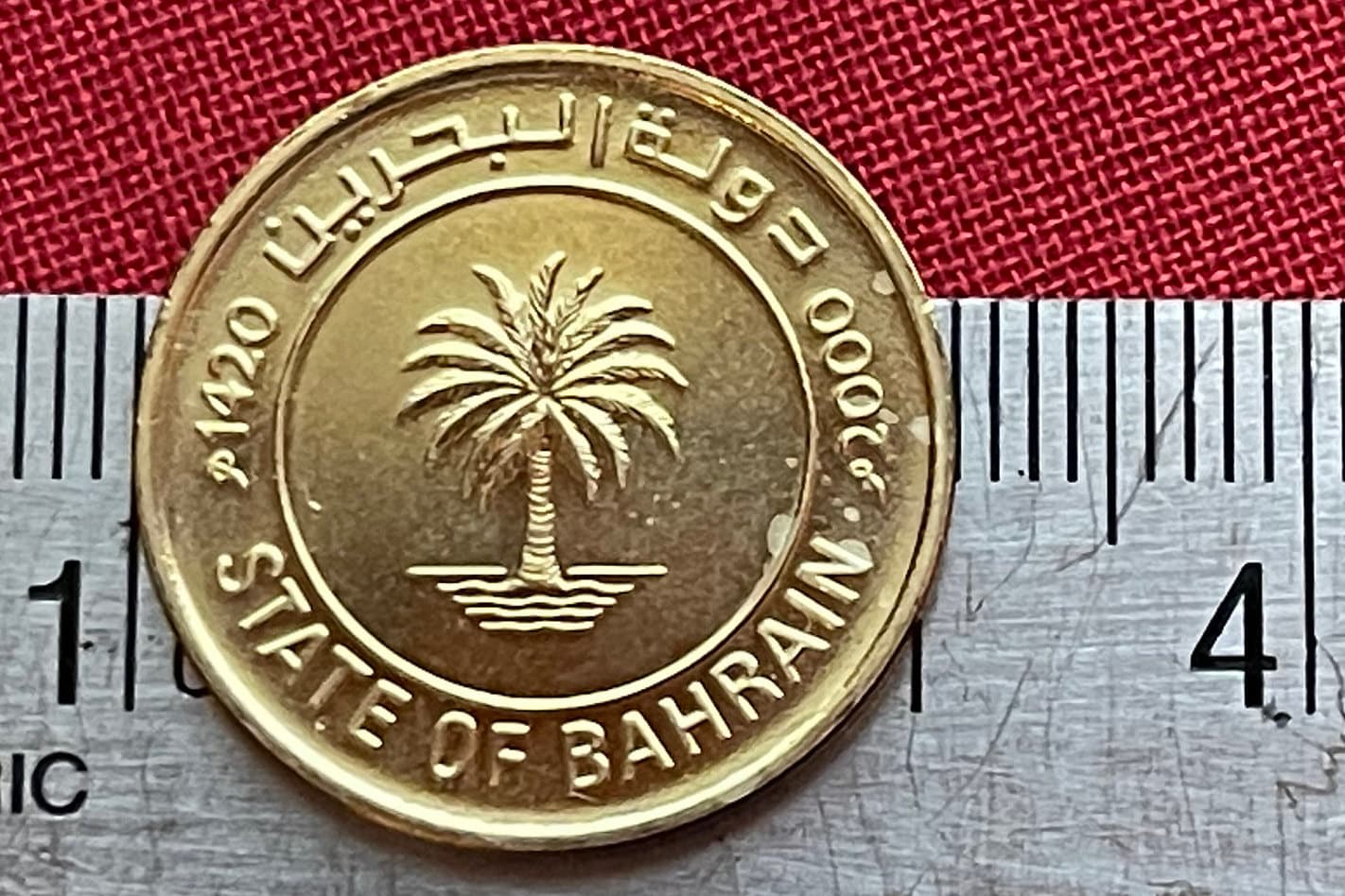 Garden of Eden Date Palm 10 Fils Bahrain Authentic Coin Money for Jewelry (Dilmun) (Paradise) (Adam and Eve) (Million Palms) (Creation)