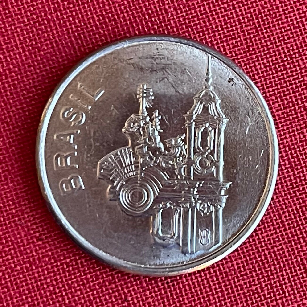 Church of Saint Francis 20 Cruzieros Brazil Authentic Coin Money for Jewelry and Craft Making (Francis of Assisi) (Aleijadinho)