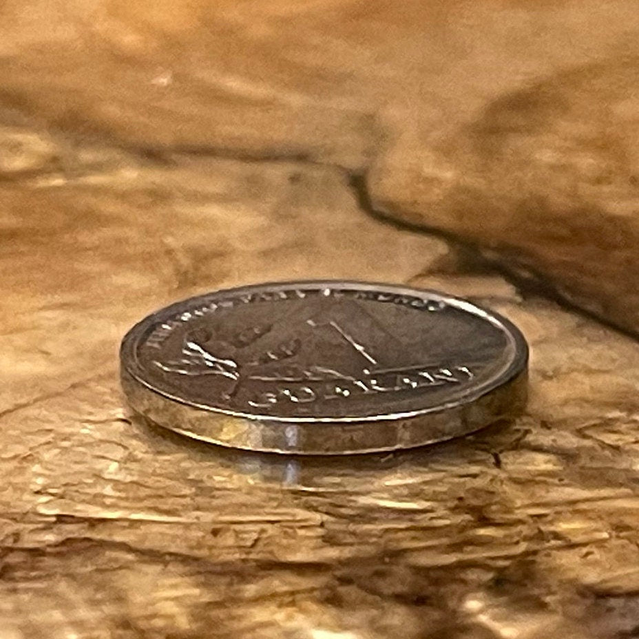 Soldier & Soybeans 1 Guarani Paraguay Authentic Coin Money for Jewelry and Craft Making (Food for the World) (FAO) (Rifle)