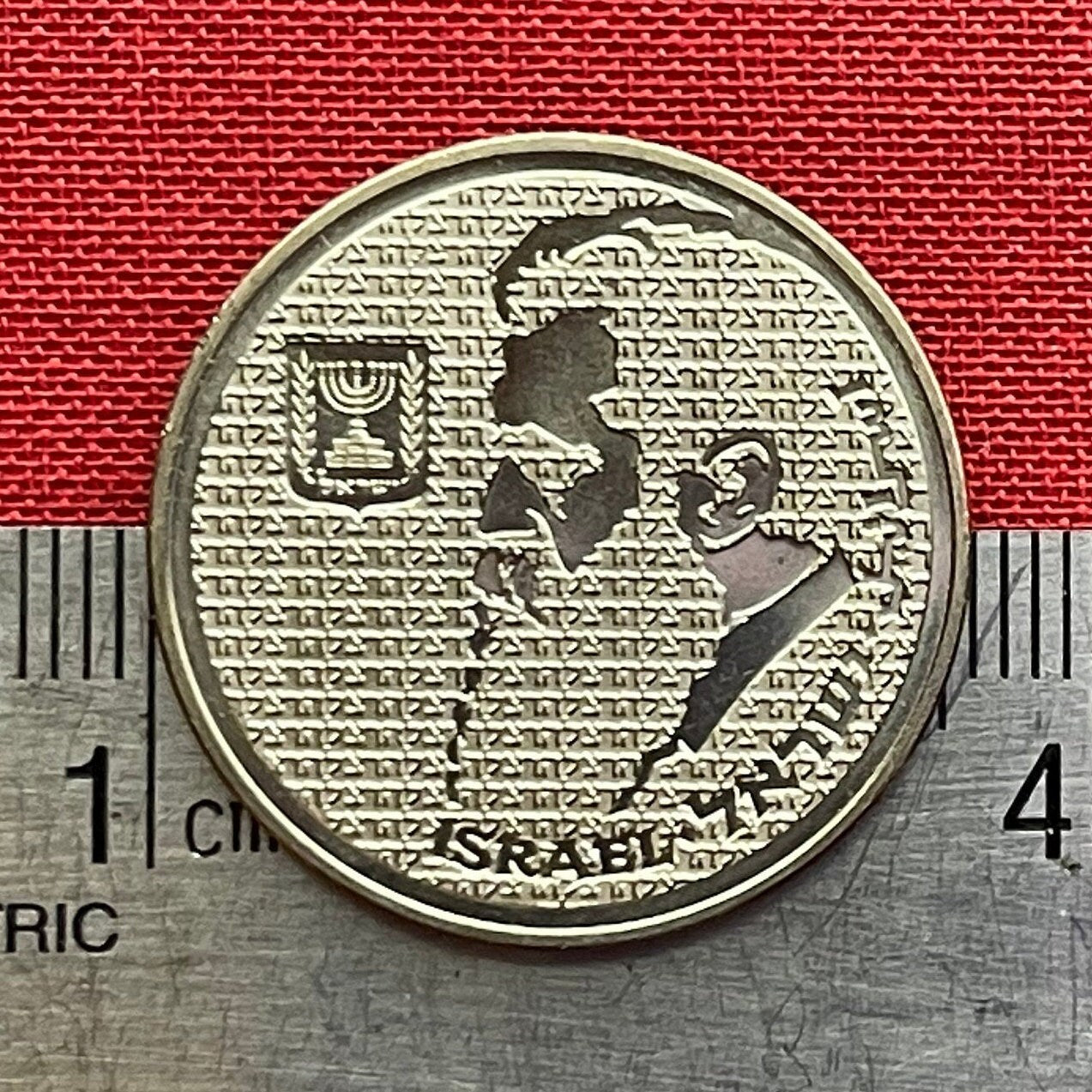 Theodor Herzl 10 Shequalim Israel Authentic Coin Money for Jewelry and Craft Making (Father of Israel) (Zionism) 1984