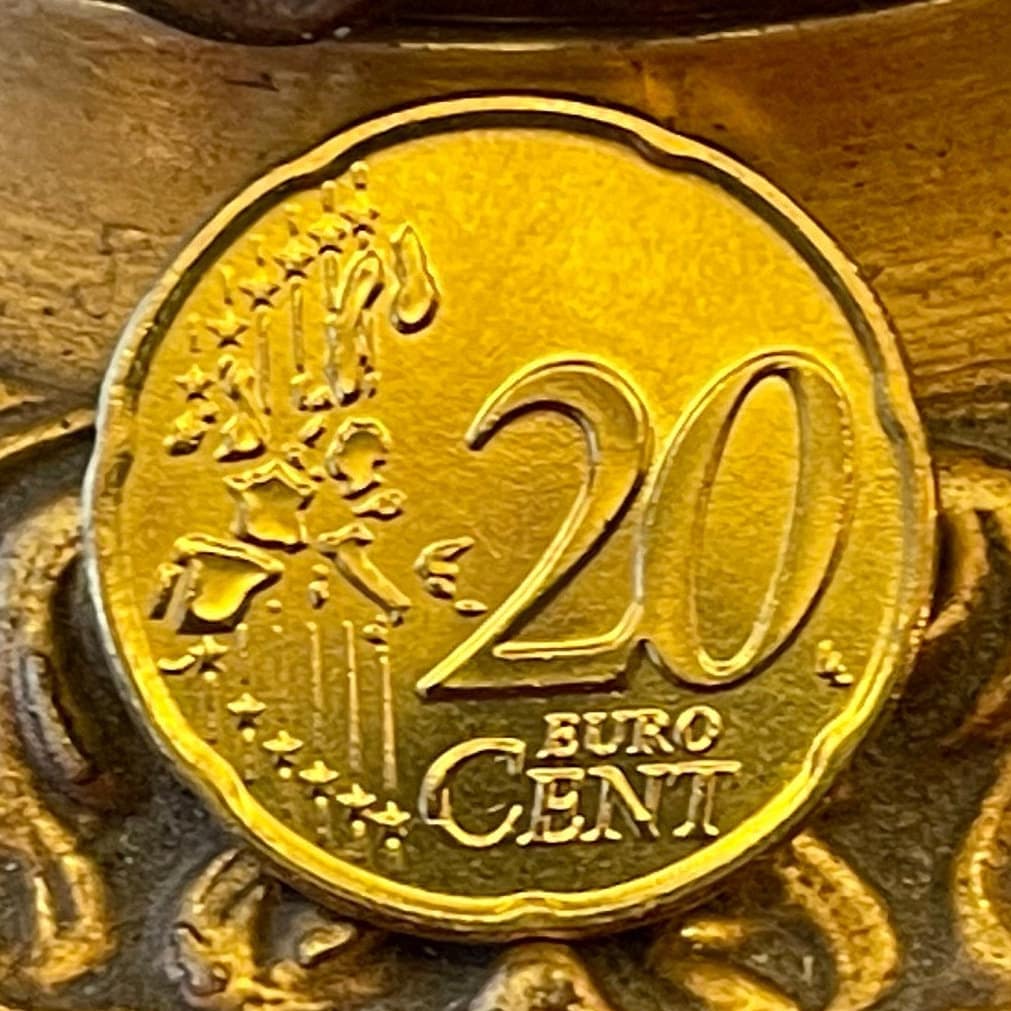 Count Ioannis Capodistrias 20 Euro Cents Greece Authentic Coin Money for Jewelry and (Founder of Modern Greece) (Greek Independence)