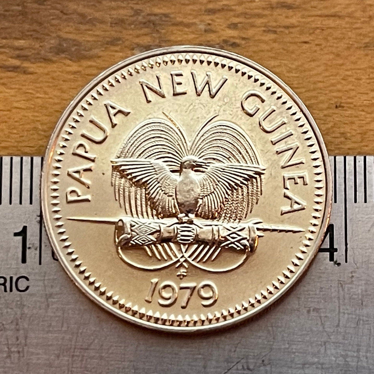 Bird of Paradise & Dwarf Cassowary 20 Toea Papua New Guinea Authentic Coin Money for Jewelry and Craft Making