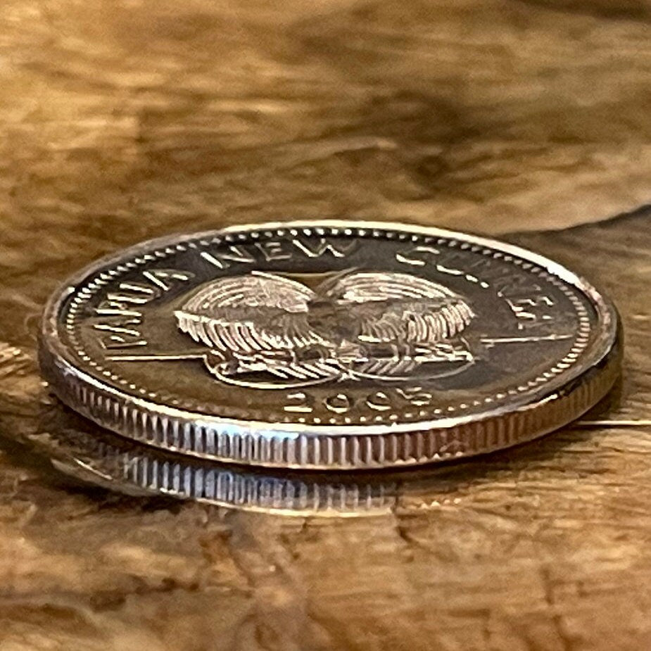 Common Spotted Cuscus & Bird of Paradise 10 Toea Papua New Guinea Authentic Coin Money for Jewelry and Craft Making